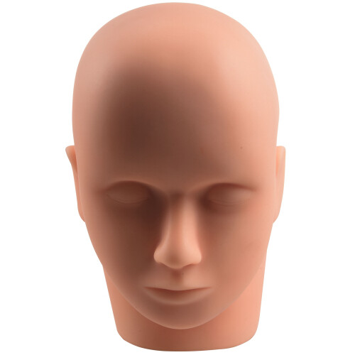 Mannequin Flat  Silicone Practice False Eyelash Extensions Makeup Model Massage Training 2
