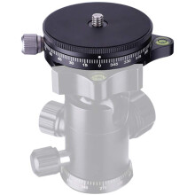 Camera Pan Base With Arca Swiss Style Plate, 0.95Cm Screw Aluminum Panoramic Tripod With Bubble Level, Load Capacity 22 Lbs