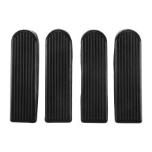 4 Pack Door Stop Wedges, Rubber Non-Scratching Door Stoppers for Home and Office (Black)