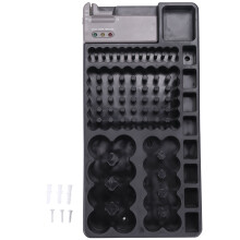 Battery Storage Organizer Holder with Tester - Battery Caddy Rack Case Box Holders Including Battery Checker For AAA AA C D 9V And Small Watch