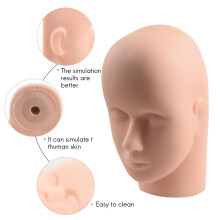Mannequin Flat  Silicone Practice False Eyelash Extensions Makeup Model Massage Training