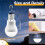 Solar Panel Powered Led Bulb Light Portable Outdoor Camping Tent  Lamp 15W 6