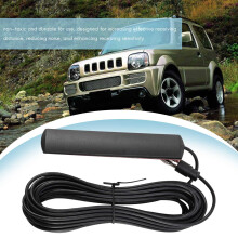 ANT-309 Car Radio Antenna - Universal Car FM Radio Antenna Patch Black Radio Antenna Amplifier Aerial Windscreen Mount 85-112MHZ 5M Cable