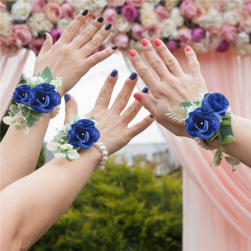 50 artificial roses, 3 cm tall, wedding decoration, navy 2