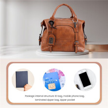 Women Leather Fashion Ladies Messenger Handbag Shoulder Bag Tote Satchel Purse Brown