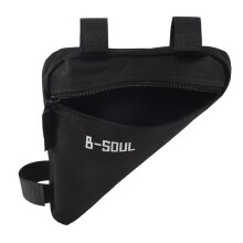 B-SOUL 4 Color Outdoor Triangle-Shape Waterproof Cycling Bag Bicycle Saddle Bike Bags Road Rear Bicycle Accessories Bike Storage Pouch(black)