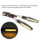 12V LED Motorradblinker, 22cm, Schwarz (Paar) 12