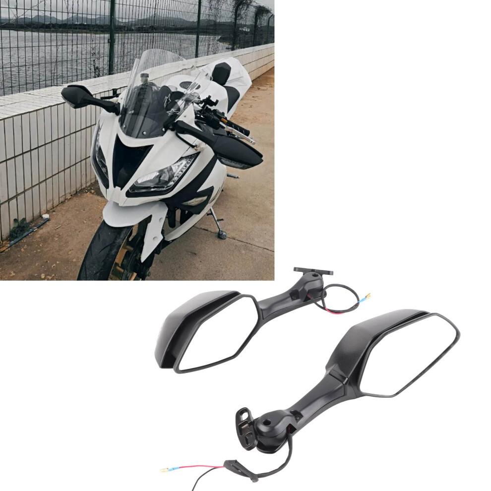 Motorcycle Rear View Mirror With Led Signal For Zx10r 2011Â2015 Black 7901384156235