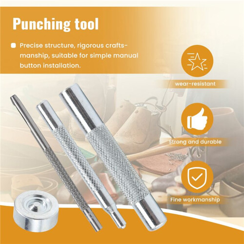 4PCS 831 Type Metal Snap Fasteners Press Studs Button Installation Tools Hand Punch Tool Set DIY Materials Accessories 1