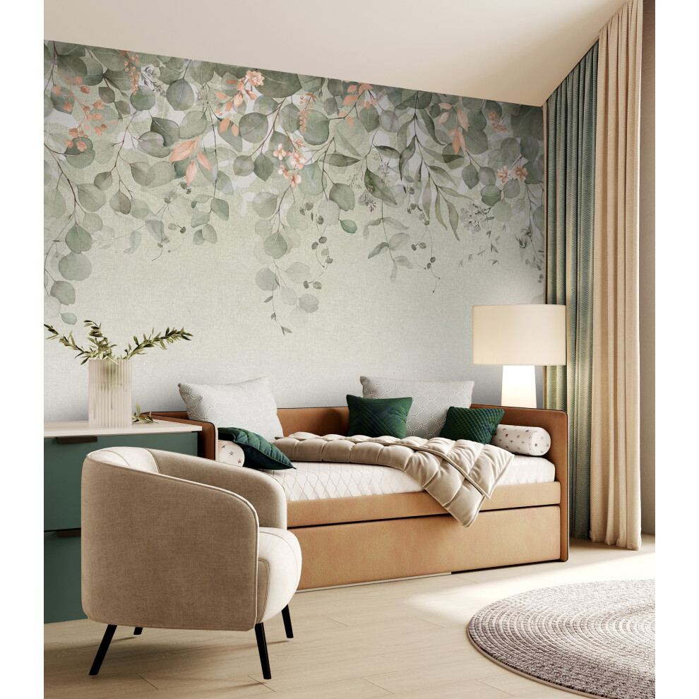 Superfresco Easy Botanical Cascade Sage Print To Order 3M X 2.8M Mural | Wallpaper Roll