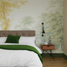 Superfresco Easy Stately Woodland  Green Ochre Print To Order 3m x 2.8m Mural | Wallpaper Roll