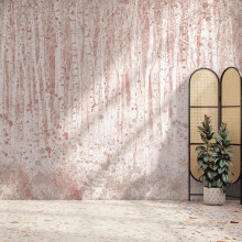 Superfresco Easy Painterly Woods Pink Print To Order 3m x 2.8m Mural | Wallpaper Roll