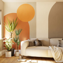 Superfresco Easy Curve & Arch Geo  Rust Print To Order 3m x 2.8m Mural | Wallpaper Roll