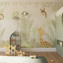 Superfresco Easy Roarsome Green Print To Order 3m x 2.8m Mural | Wallpaper Roll