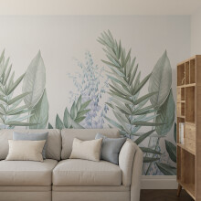 Superfresco Easy Flora & Fauna Blue Print To Order 3m x 2.8m Mural | Wallpaper Roll
