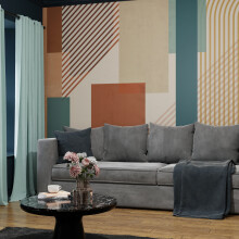Superfresco Easy Graphic Teal Terracotta Print To Order 3m x 2.8m Mural | Wallpaper Roll