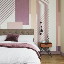 Superfresco Easy Graphic Mauve Pink Print To Order 3m x 2.8m Mural | Wallpaper Roll