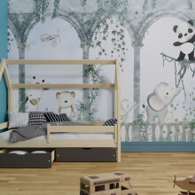 Superfresco Easy Animal Arch Blue  Print To Order 3m x 2.8m Mural | Wallpaper Roll