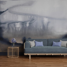 Superfresco Easy Watercolour Landscape Blue Green Print To Order 3m x 2.8m Mural | Wallpaper Roll
