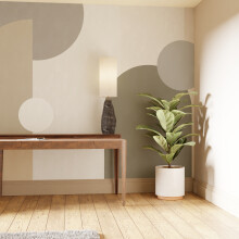 Superfresco Easy Curve & Arch Geo Neutral  Print To Order 3m x 2.8m Mural | Wallpaper Roll