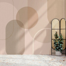Superfresco Easy Arched Geo Muted Neutral Print To Order 3m x 2.8m Mural | Wallpaper Roll