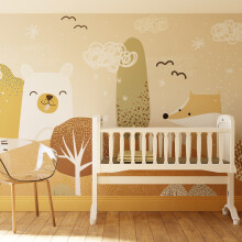 Superfresco Easy Scandi Animals Rust Print To Order 3m x 2.8m Mural | Wallpaper Roll