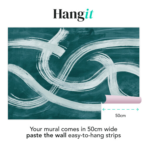 Superfresco Easy Superfresco Easy Expression Teal Print To Order 3m x 2.8m Mural | Wallpaper Roll 1