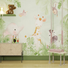 Superfresco Easy Circle of Life Green Print To Order 3m x 2.8m Mural | Wallpaper Roll