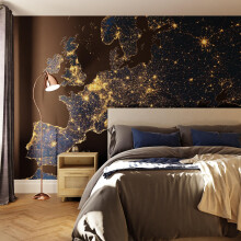 Superfresco Easy Europe by Night  Navy Print To Order 3m x 2.8m Mural | Wallpaper Roll