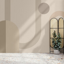 Superfresco Easy Oval Geo Pop Neutral Print To Order 3m x 2.8m Mural | Wallpaper Roll