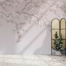 Superfresco Easy Blossom Trail Pink Print To Order 3m x 2.8m Mural | Wallpaper Roll