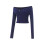 (S, Blue) Blusa cropped feminina e outono. 3