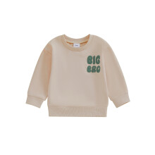 (6-12 Months, Khaki) Φούτερ για Μικρά Αγόρια Κορίτσια με Μακρυμάνικο και Κέντημα