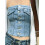 (M, Blue 2) Chaleco vaquero para con botones. 4