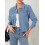 (L, Light Blue) Γυναικείο μονόχρωμο τζιν μπουφάν με μακριά μανίκια και τσέπη 4