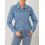 (L, Light Blue) Γυναικείο μονόχρωμο τζιν μπουφάν με μακριά μανίκια και τσέπη 7