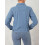 (L, Light Blue) Γυναικείο μονόχρωμο τζιν μπουφάν με μακριά μανίκια και τσέπη 9