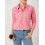 (XL, Pink) Γυναικείο μονόχρωμο τζιν μπουφάν με μακριά μανίκια και τσέπη 12