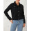 (XXL, Black) Γυναικείο μονόχρωμο τζιν μπουφάν με μακριά μανίκια και τσέπη 11