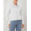 (XL, White) Γυναικείο μονόχρωμο τζιν μπουφάν με μακριά μανίκια και τσέπη 11