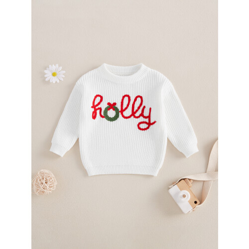 (6-9 Months, White) Παιδικό Χριστουγεννιάτικο Πουλόβερ, Κορίτσια Αγόρια 2