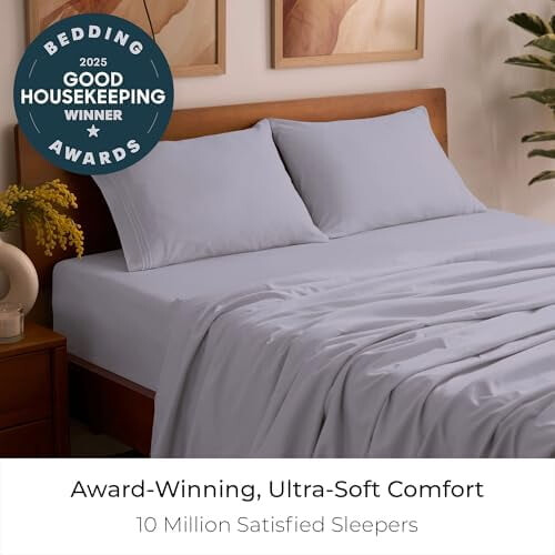 Ensemble de draps en microfibre pour lit Queen, 4 pièces 1