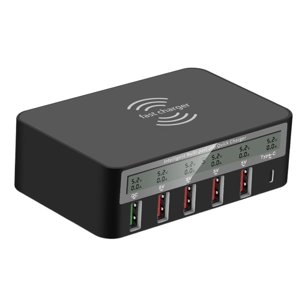 100W Multi Usb Fast Charger Pd 20W Qc 3.0 Lcd Wireless Charger,Easy To Use 9165521456390