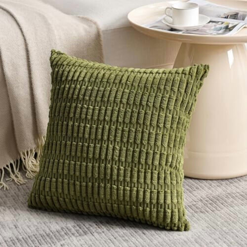 Boho mosgroene sierkussenhoes 40x40cm