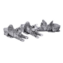 Patas de maceta de resina, 3 piezas, figuras de animales, diseño de gato perezoso, para uso en interiores y exteriores, soportes elevadores