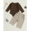 (12-18 Months, Brown) Φθινοπωρινή στολή μωρών ελαστική μέση. 4
