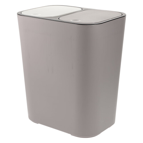 Poubelle à double compartiment pour déchets secs et humides