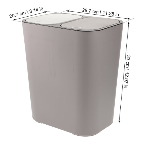 Poubelle à double compartiment pour déchets secs et humides 1