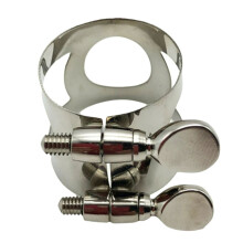 EASTIN Treble Bb Clarinet Nickel-plated Double Screws Adjust Mouthpiece Ligature Clip (Silver)