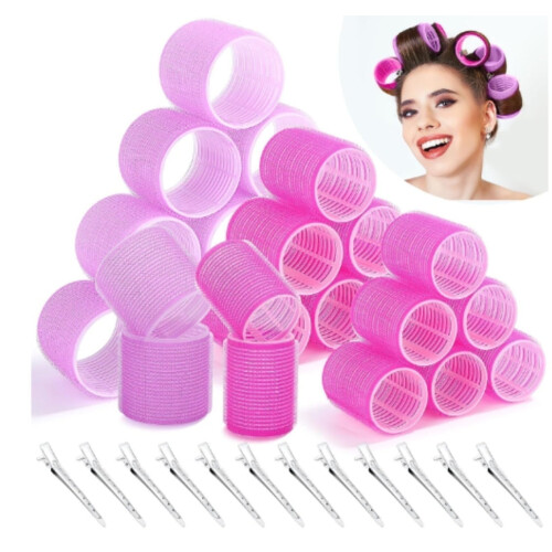 Set de 18 bigudiuri cu autoaderență – Jumbo, Mare și Medie